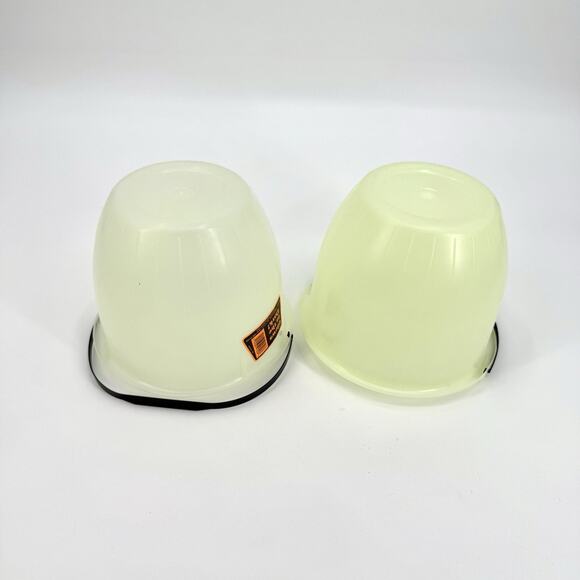 2 Candy Glow In The Dark Halloween Pail Bucket Handle Trick Treat Face 7 in Vtg - Picture 4 of 10